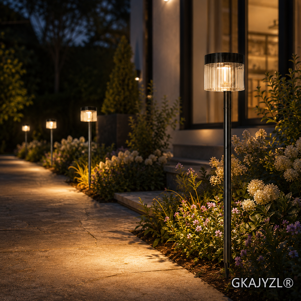 GKAJYZL189 (Radar) Solar Pathway & Wall Light, Radar Sensor Outdoor Garden Light
