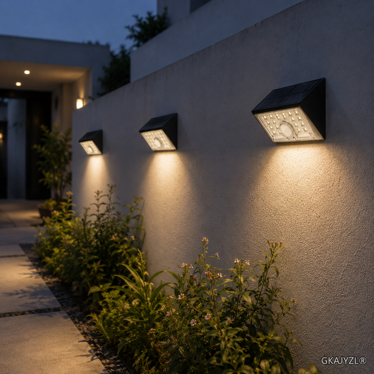 GKAJYZL-037 (Motion sensor) Solar Motion Sensor Wall Light, Outdoor Security Wall Lamp
