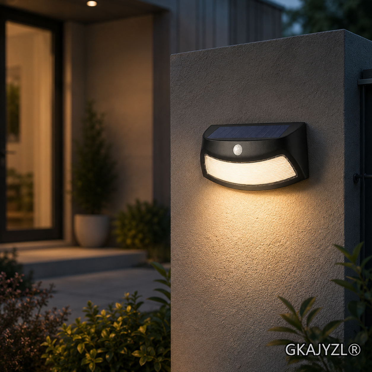 GKAJYZL-3688-Black (Light control) Black Solar Light Control Step Wall Light
