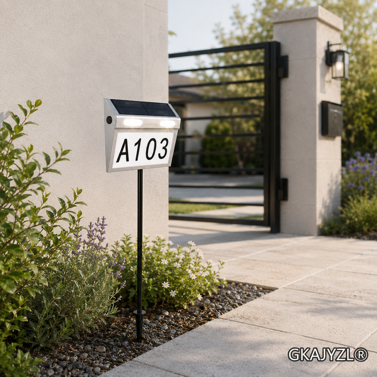 GKAJYZL-HNL Solar Door Number Lawn Light