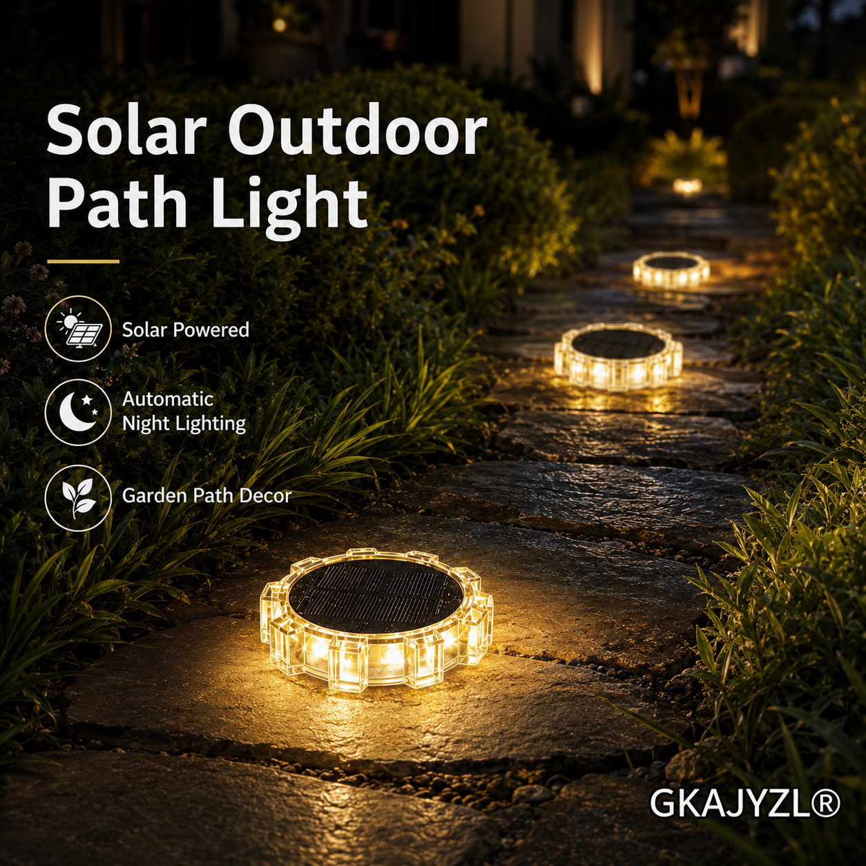 GKAJYZL-L188 Solar Gear Ground Wall Light