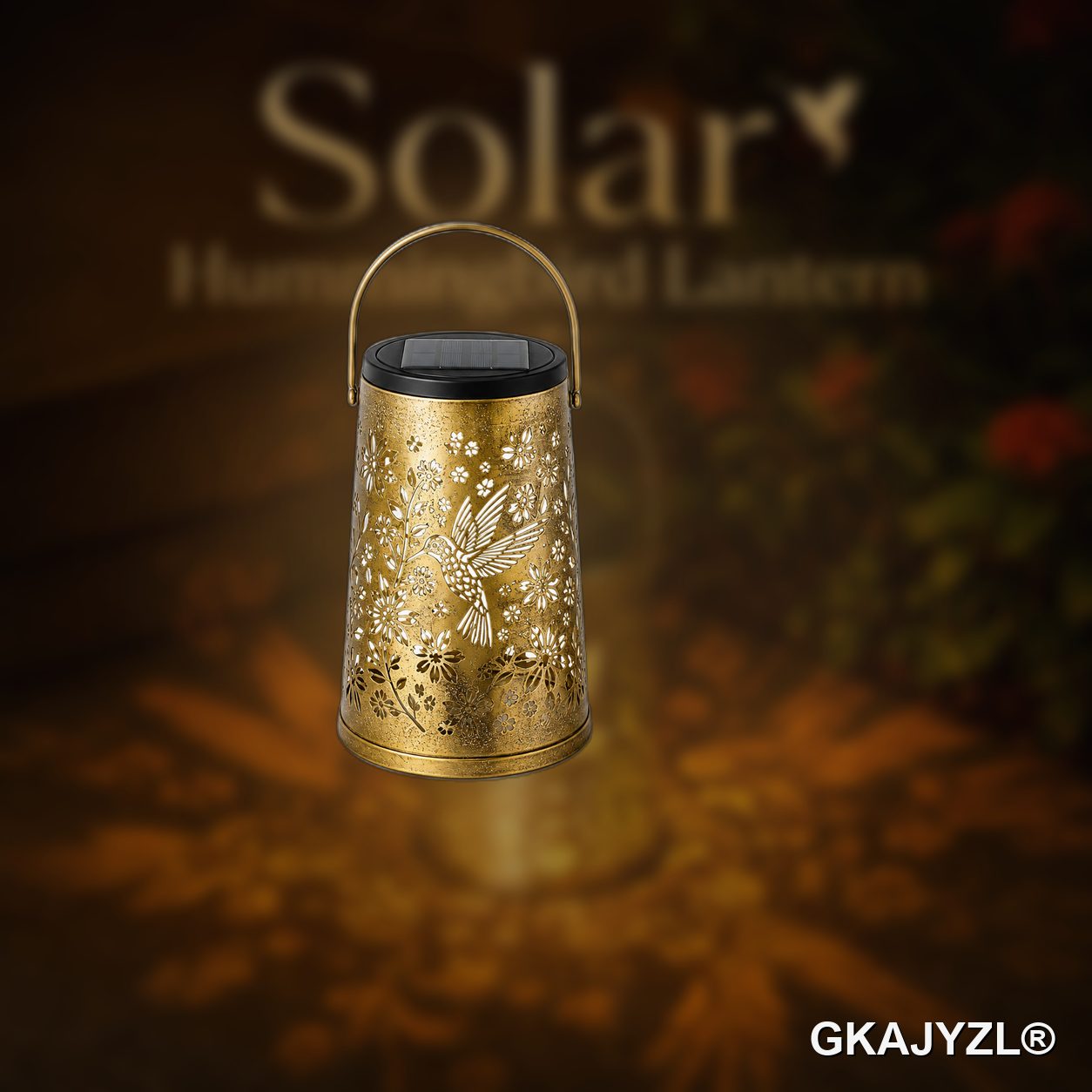 DS128(Hummingbird-patterned style) Solar Hummingbird Pattern Lantern